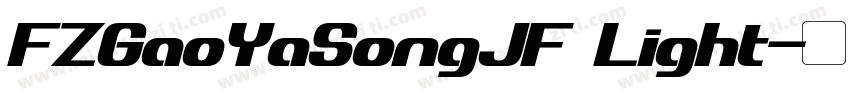 FZGaoYaSongJF Light字体转换